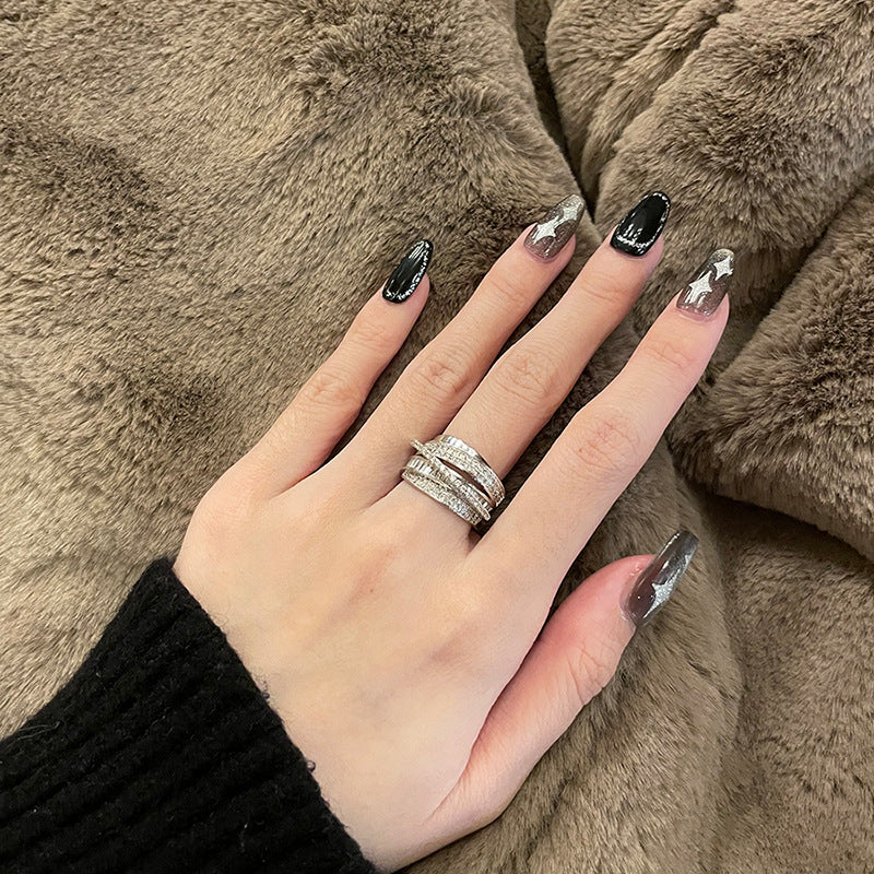 Zirkon Vintage Kreuzschliff Ring
