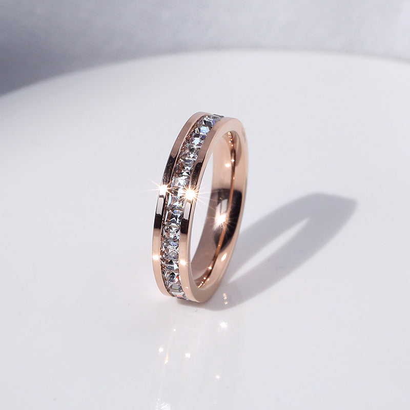 Volldiamant-Ring aus Titan