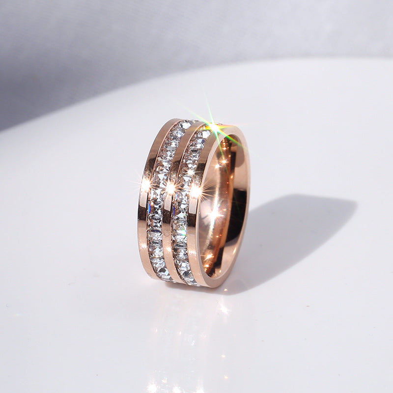 Volldiamant-Ring aus Titan