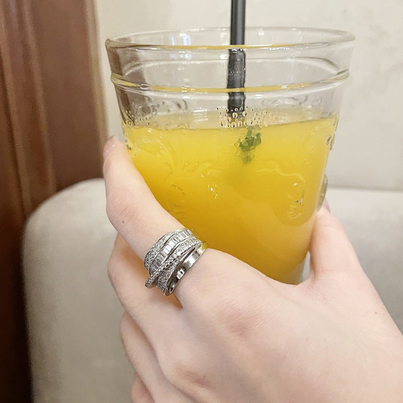 Zirkon Vintage Kreuzschliff Ring