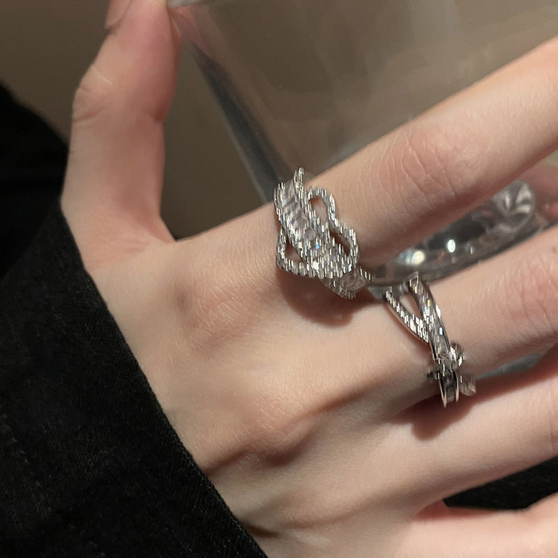 Designer Herz Zirkonia Ring