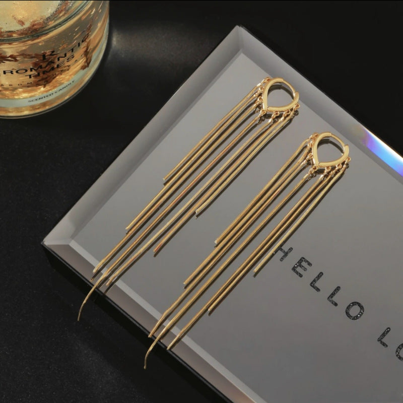 Lange Quasten-Ohrringe