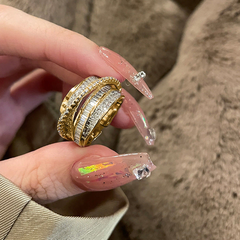 Zirkon Vintage Kreuzschliff Ring