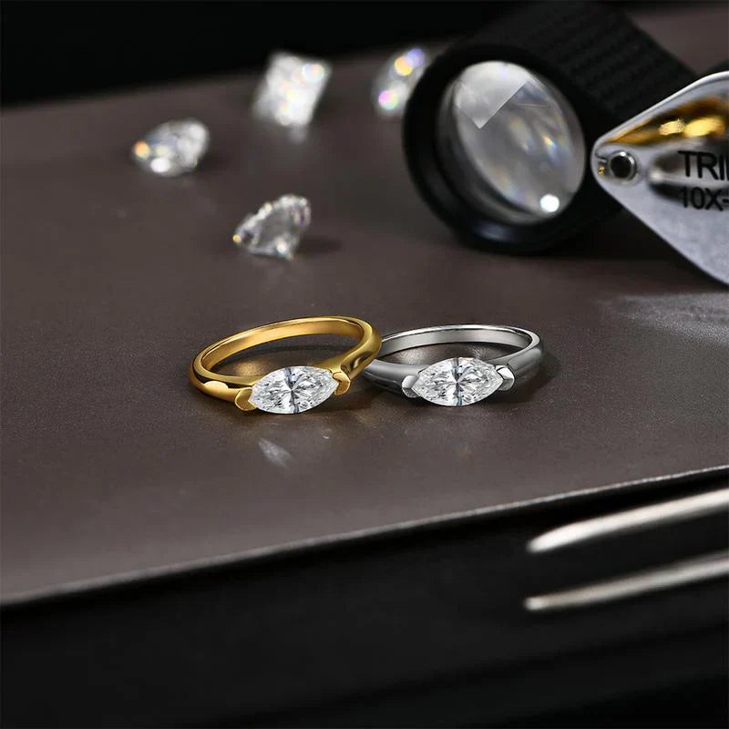 Hailey Playa Dünner Ring | Weißgold