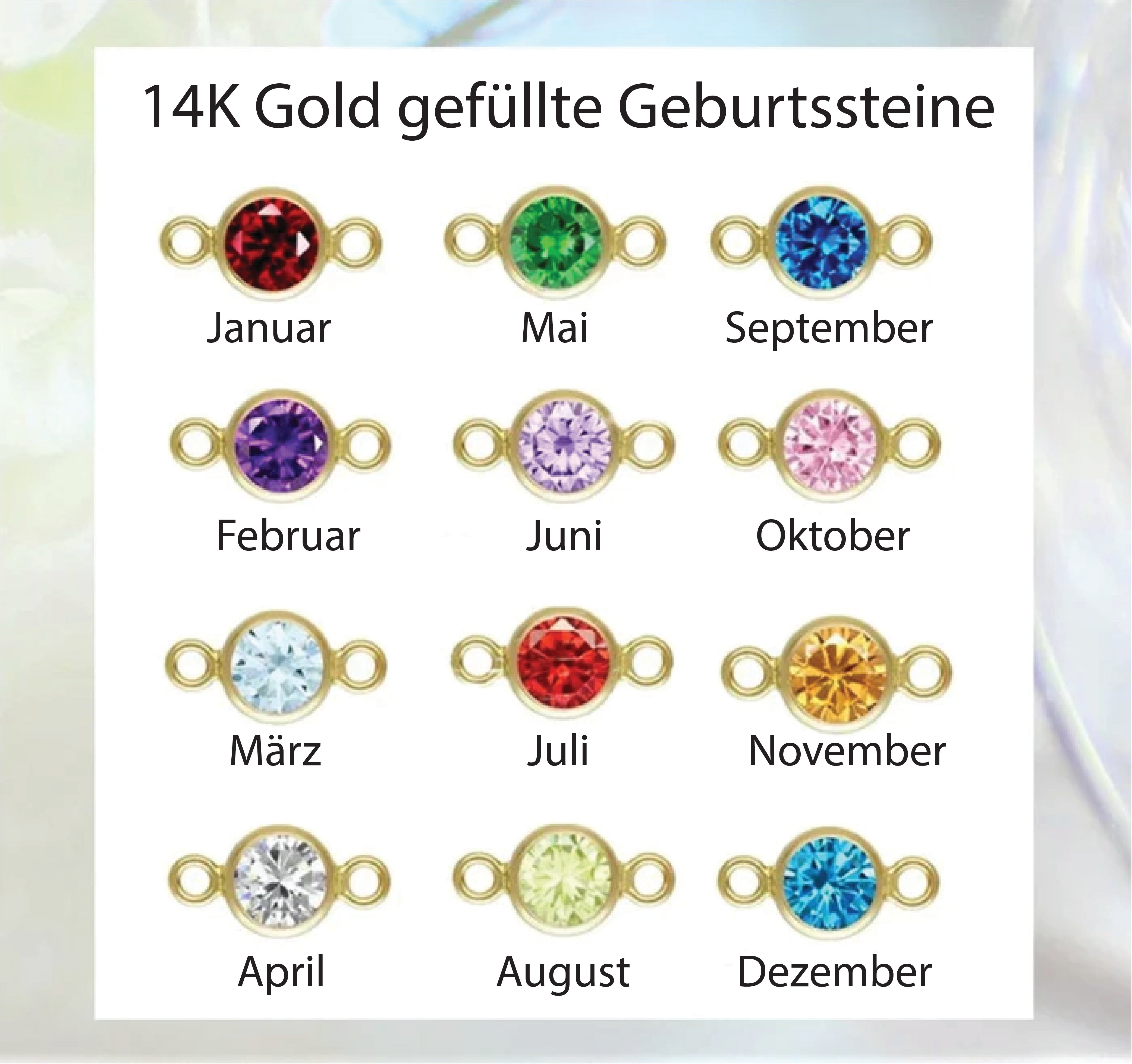 Verbunden durch Liebe – Armband- & Halskettenset Engelsflügel mit Geburtsstein