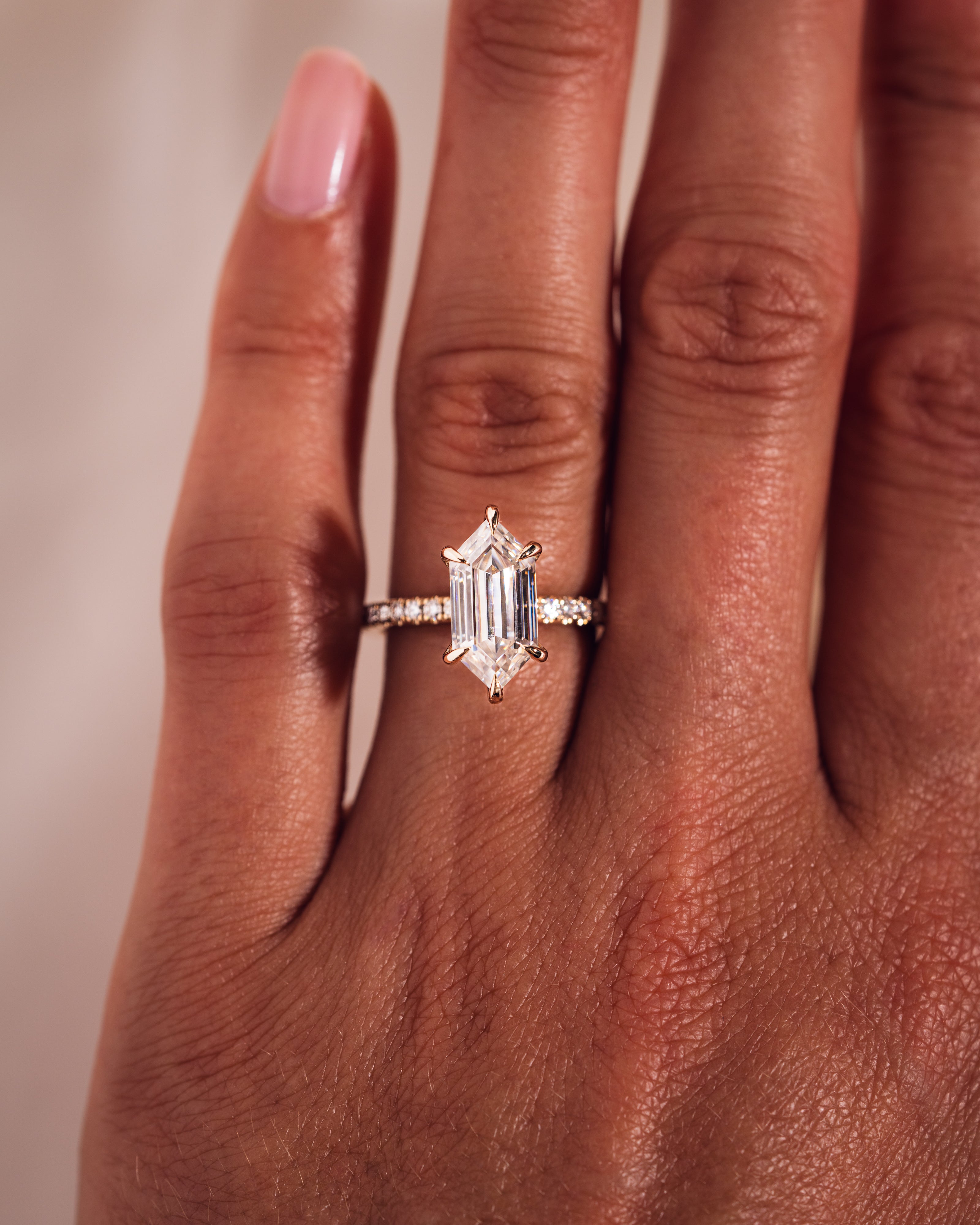 Jody - Längliches Sechseck | Gold