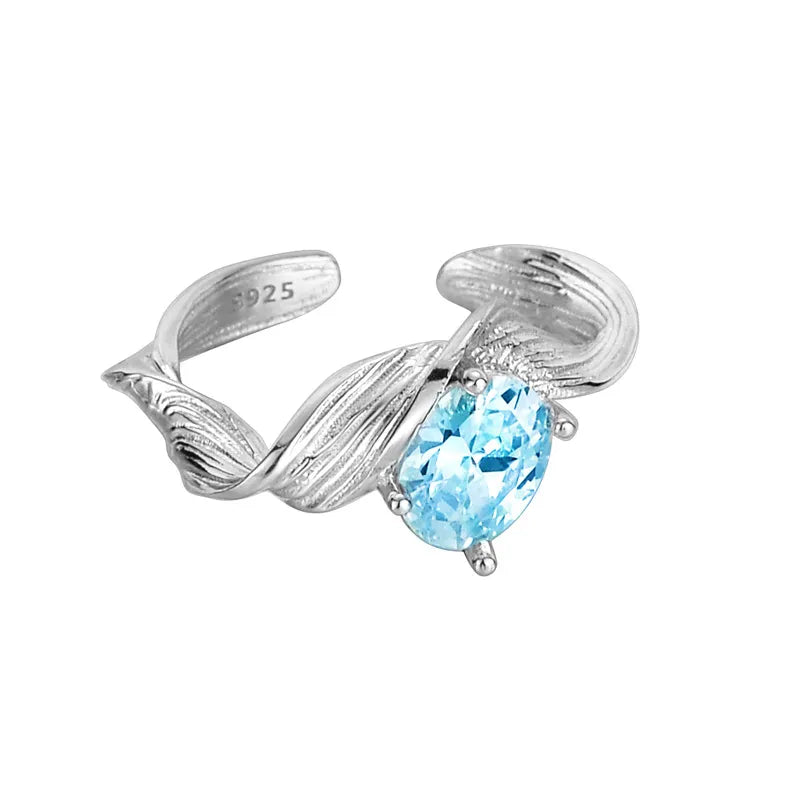 Edelsteinring aus Sterlingsilber