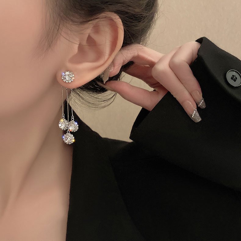 Zirkonia Trifecta Vergoldete Ohrringe