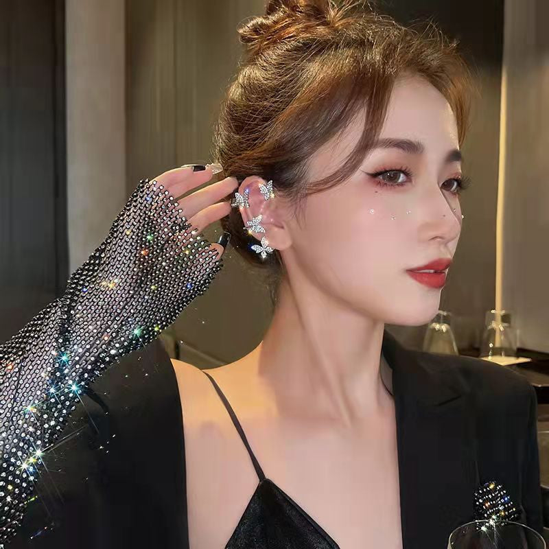 Schmetterlingsgarten Halbmond-Ohrringe