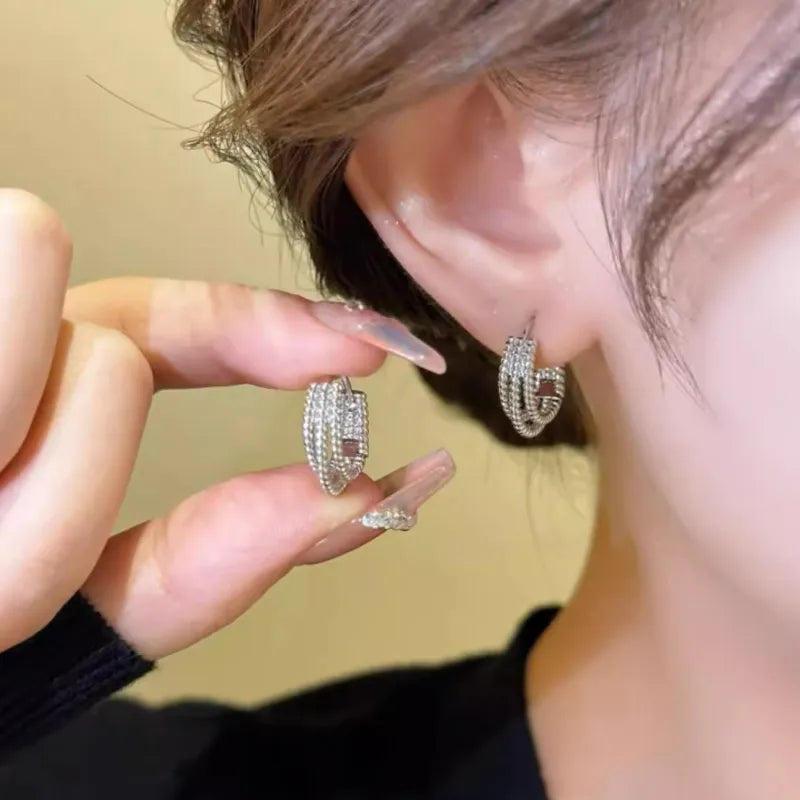 Geometrische Lagen-Ohrringe