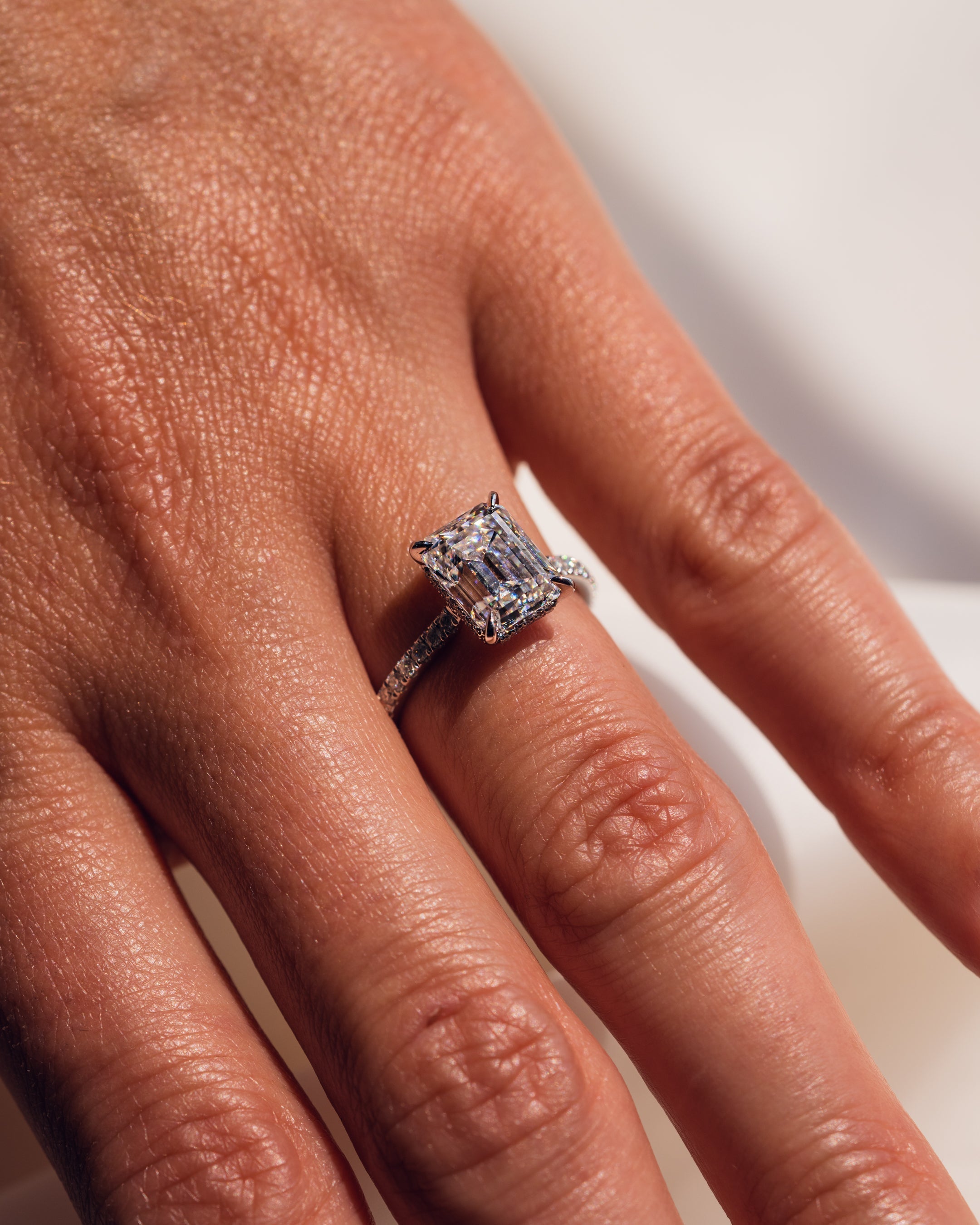 Jasmin (mit Pavé) - Smaragd | Silber