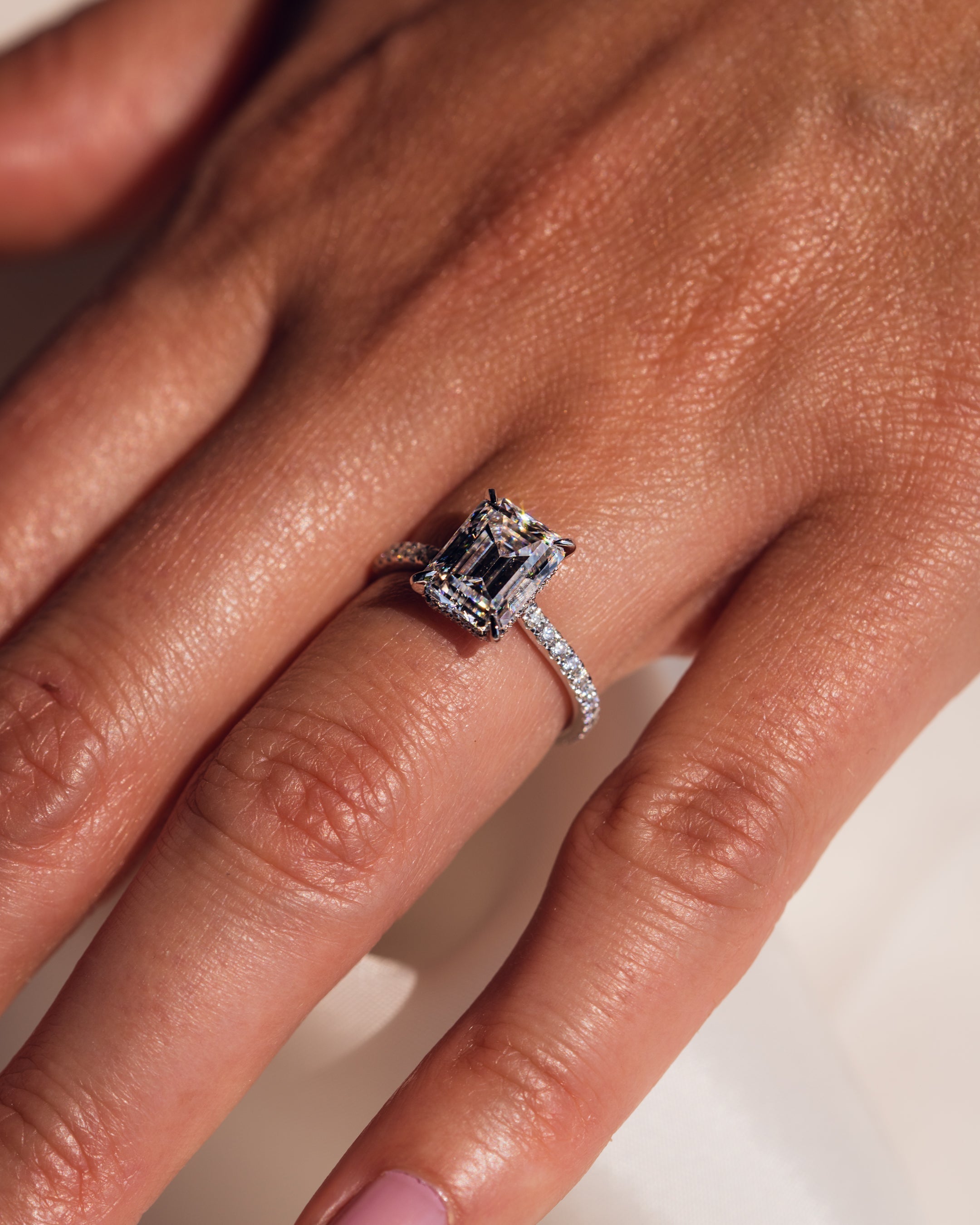 Jasmin (mit Pavé) - Smaragd | Silber