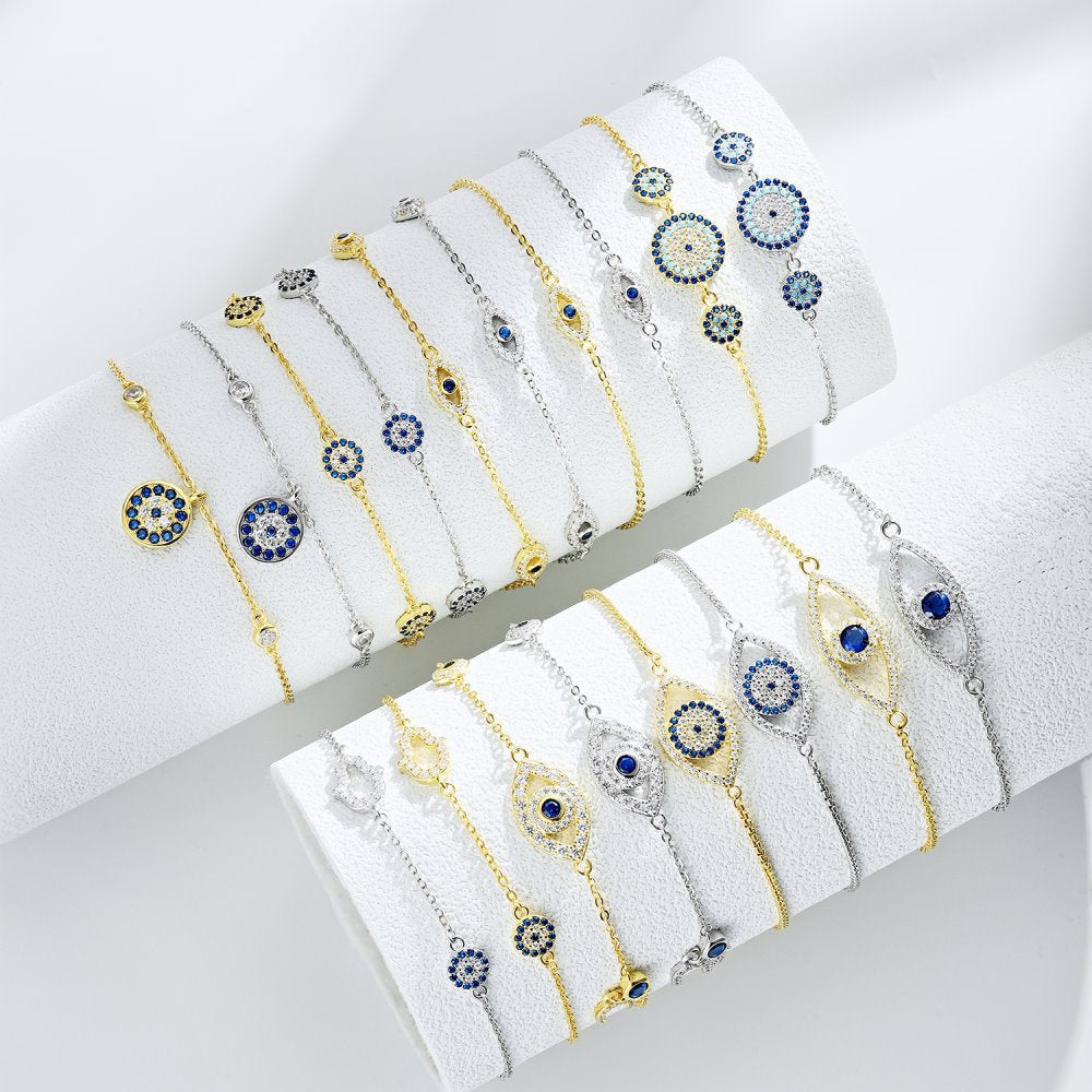 Das Aurora Evil Eye Armband - Golden