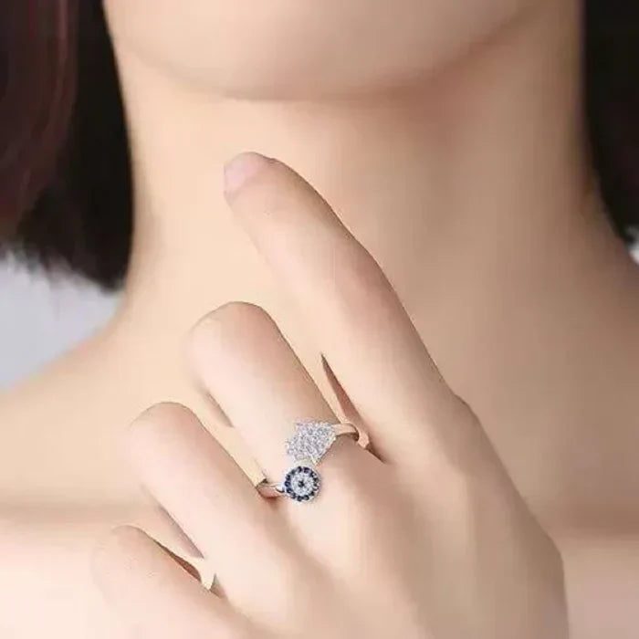 Belinda Hamsa Ring in Gold - 925 Sterling Silber