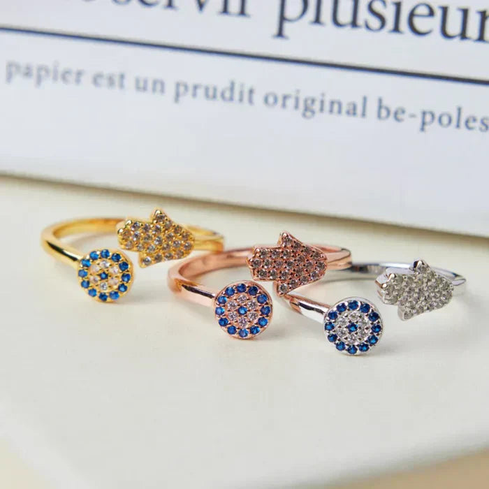Belinda Hamsa Ring in Gold - 925 Sterling Silber