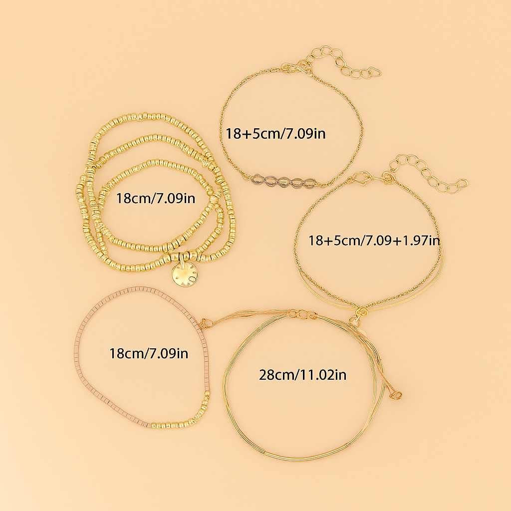 Elegantes Perlenarmband-Set