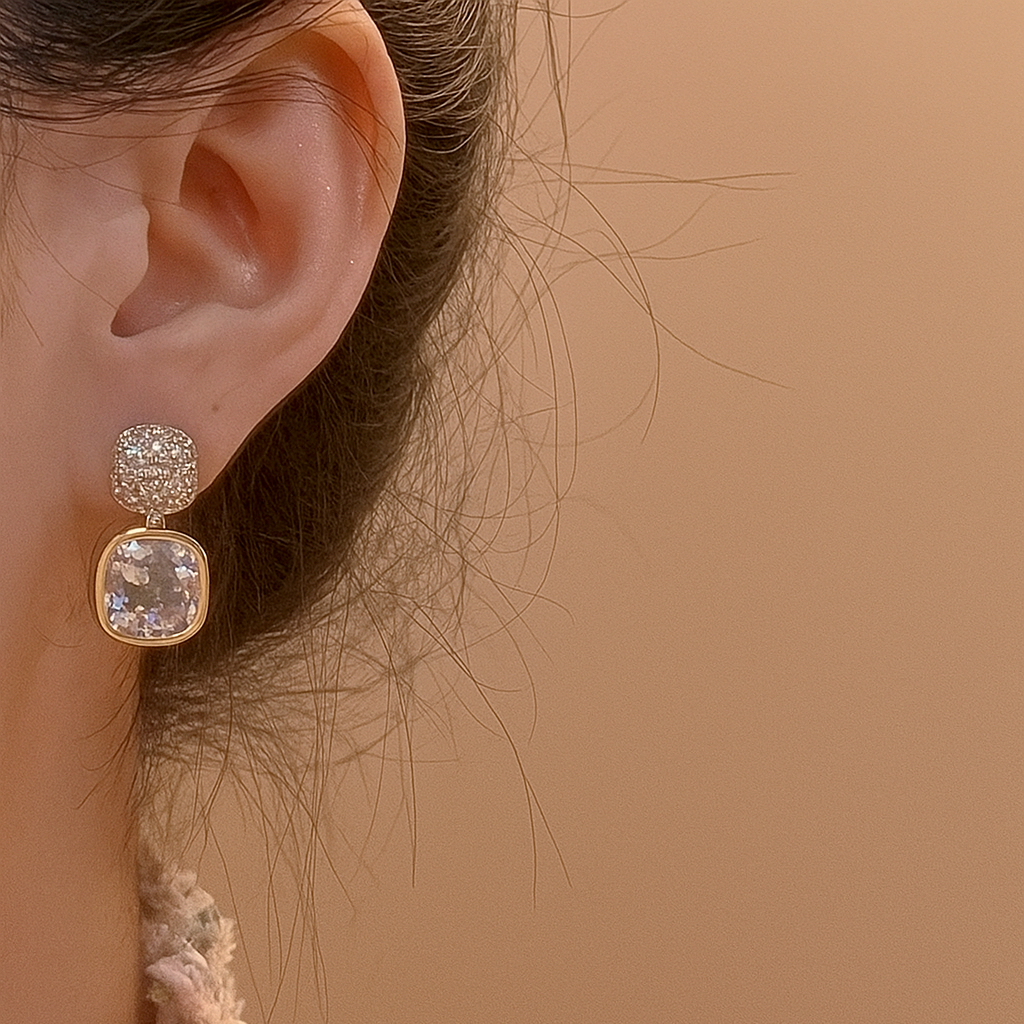 Vera Bling Anhänger Ohrringe - Strass-Schmuck