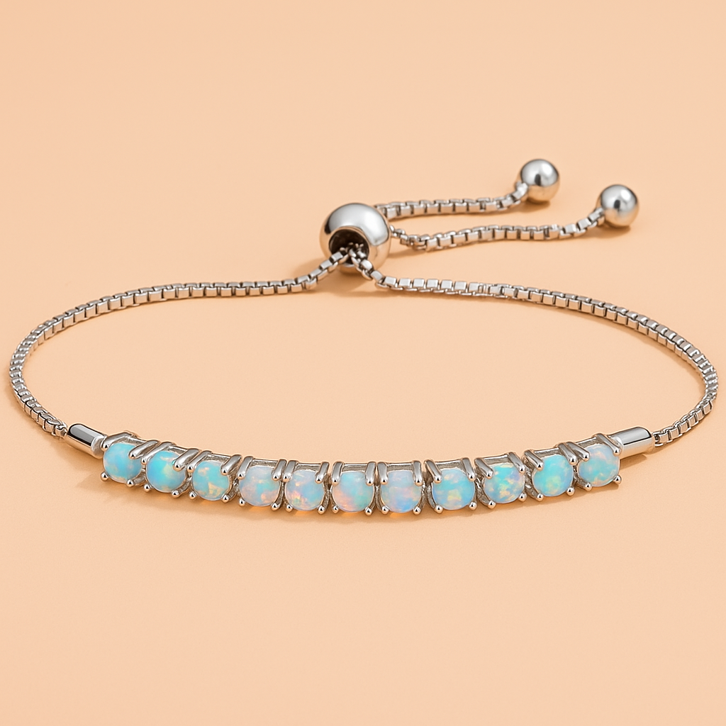 Romantisches Mehrfarbiges Opal-Stretcharmband