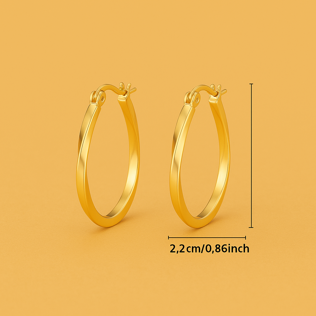 Zen French Chic Gedrehte U-Reifen-Ohrringe