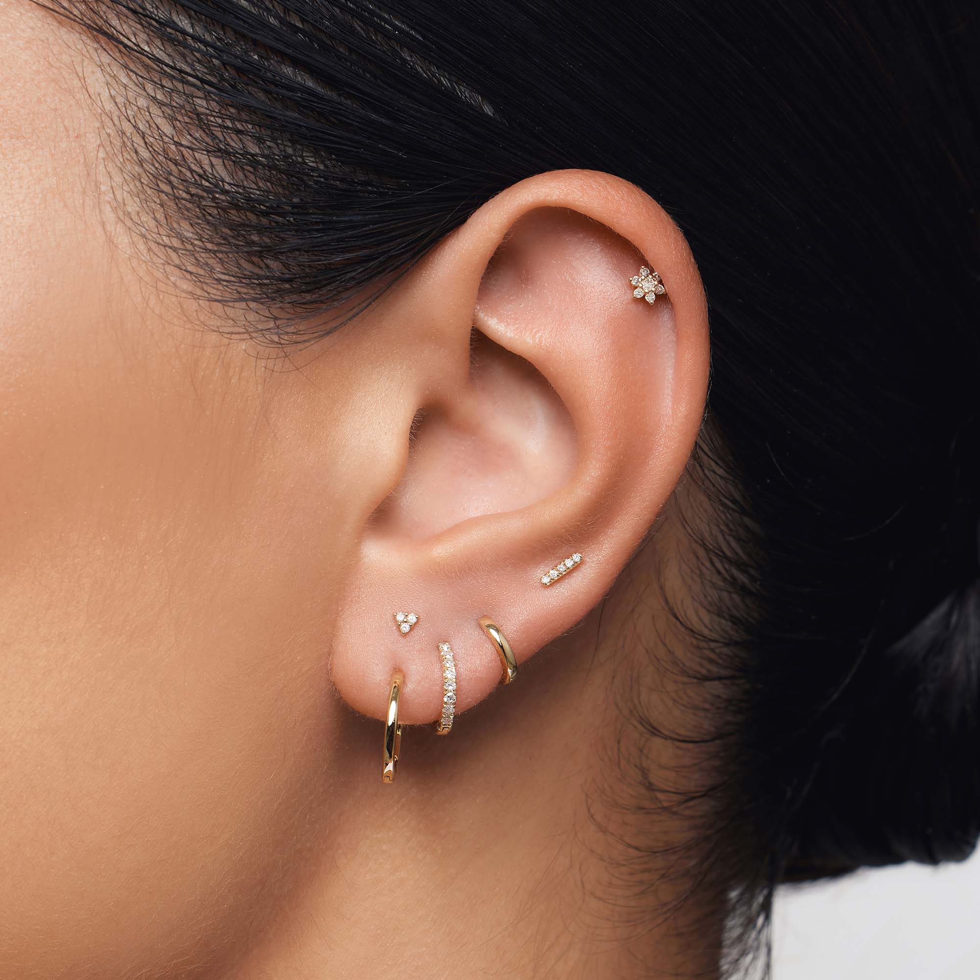 Einzelner Huggie (12mm) | Gold