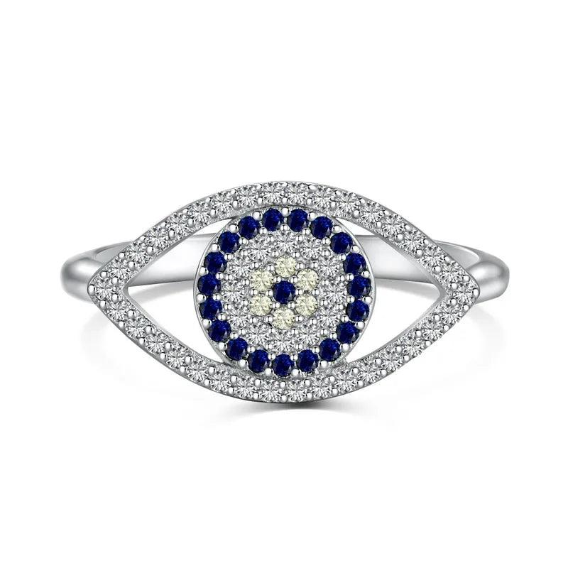 Giselle Evil Eye Ring - Sterling Silber und Zirkon