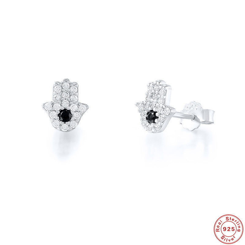 Harriet Hamsa Kleine Ohrstecker -925 Sterling Silber
