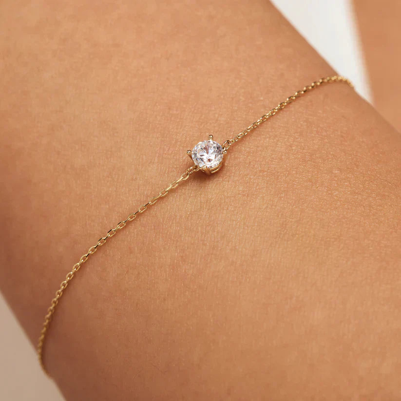 Cléa Moissanit-Stein-Armband | Gold