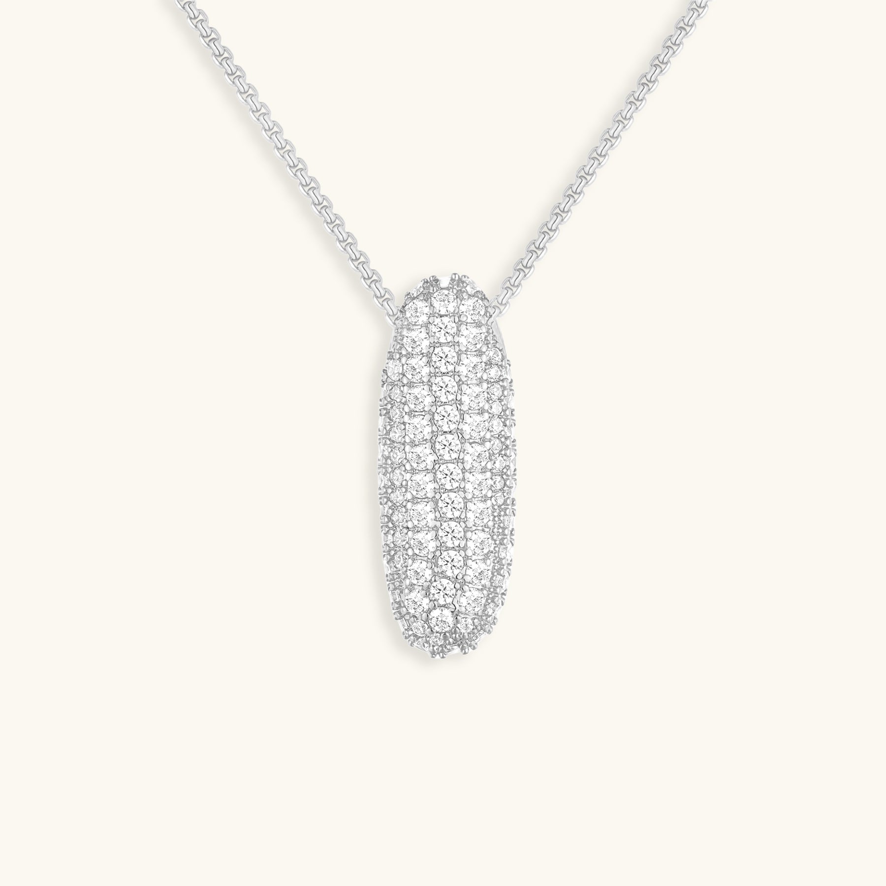Bubble Initial Diamond Halskette