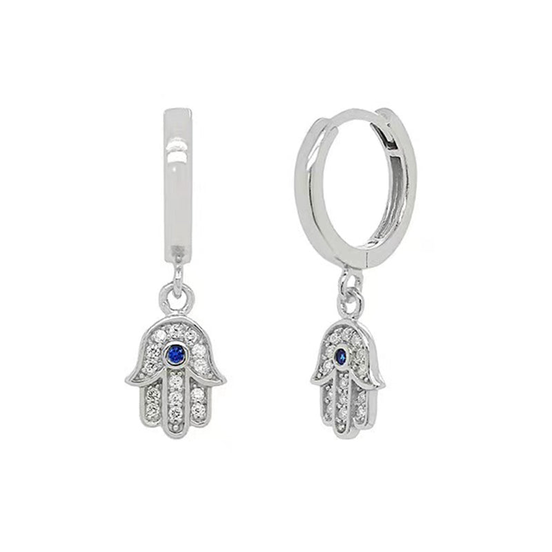 Batya Hamsa Huggies in Silber - Sterling Silber