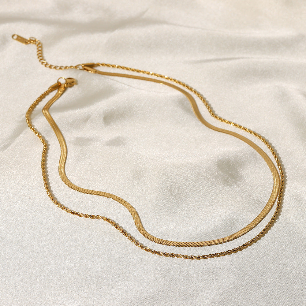 Hailey Mehrschichtige Goldkette Halskette
