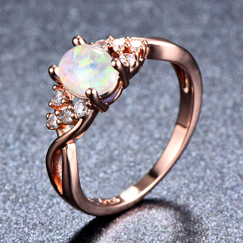 Sylva Moonhart Weißer Ring | Roségold