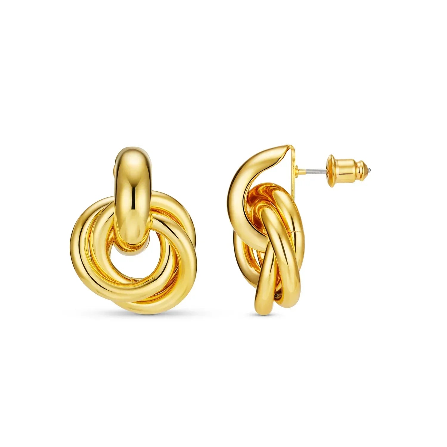 Aussage ineinandergreifende Ohrringe | Gold