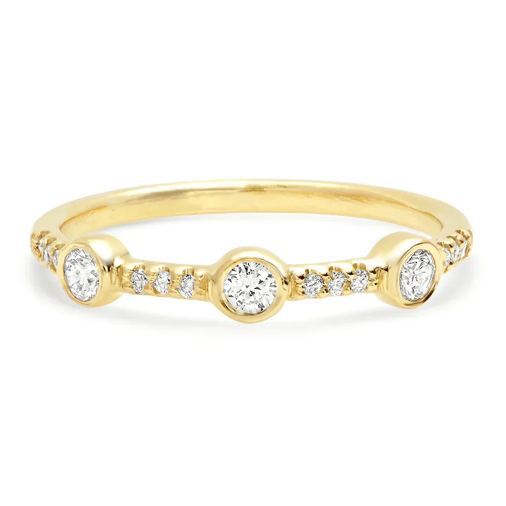 Lila | Vintage Gold und Zirkonium Ring