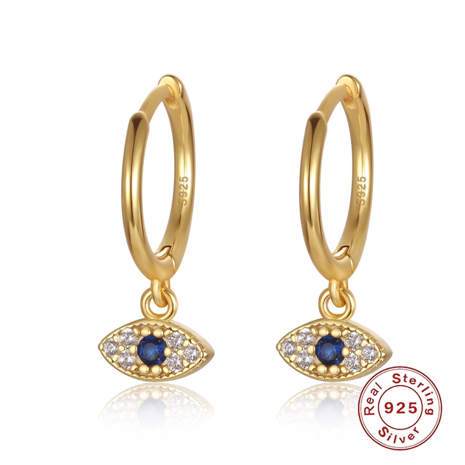 Die Sienna Evil Eye Ohrringe - Gold - Schutz trifft auf Eleganz