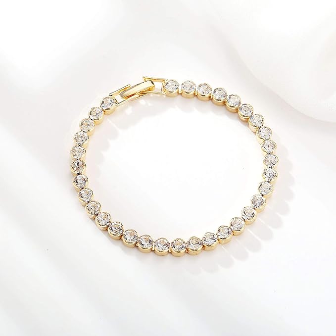 Hallie Tennisarmband | Vergoldet