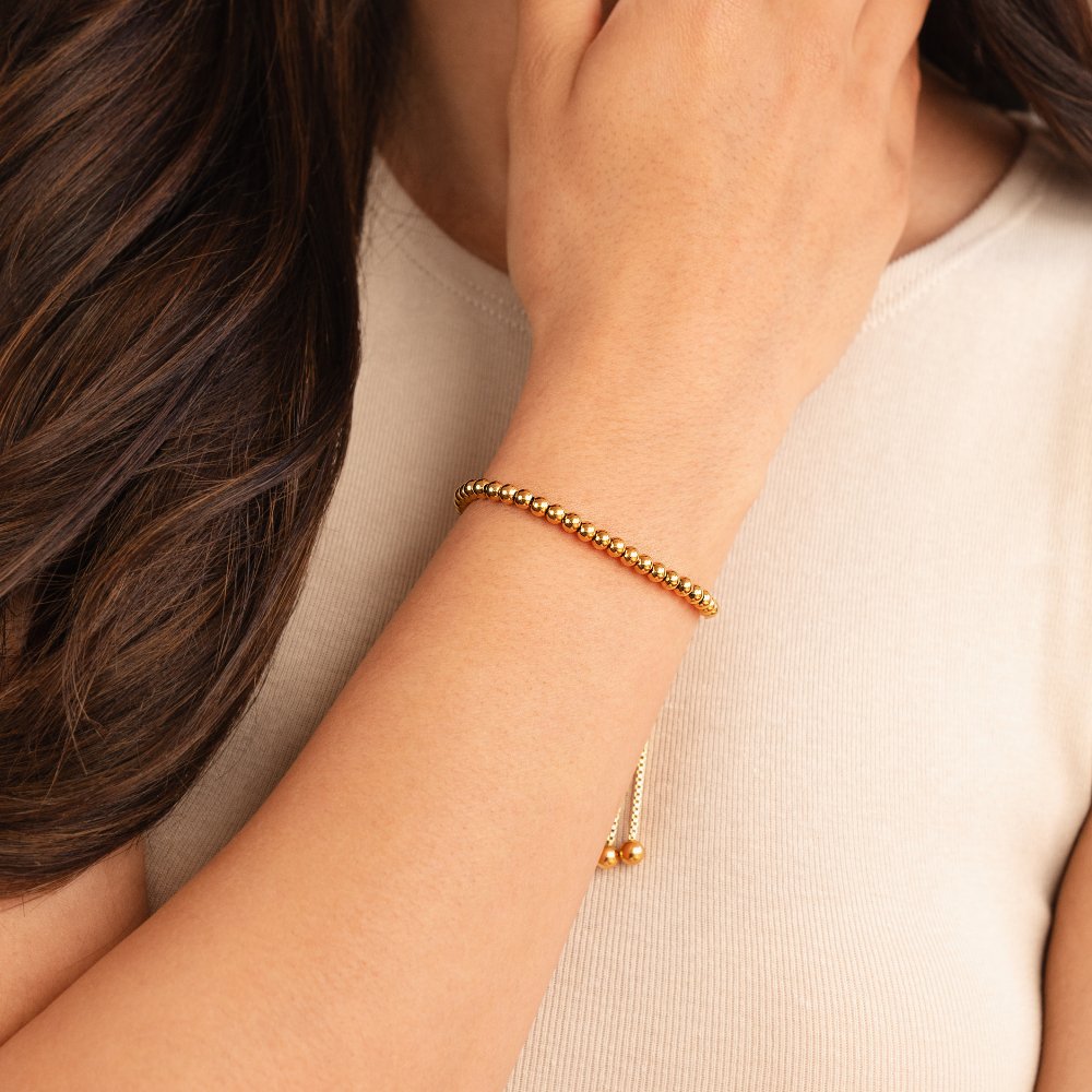 Nila – Vergoldetes Armband mit Perlen