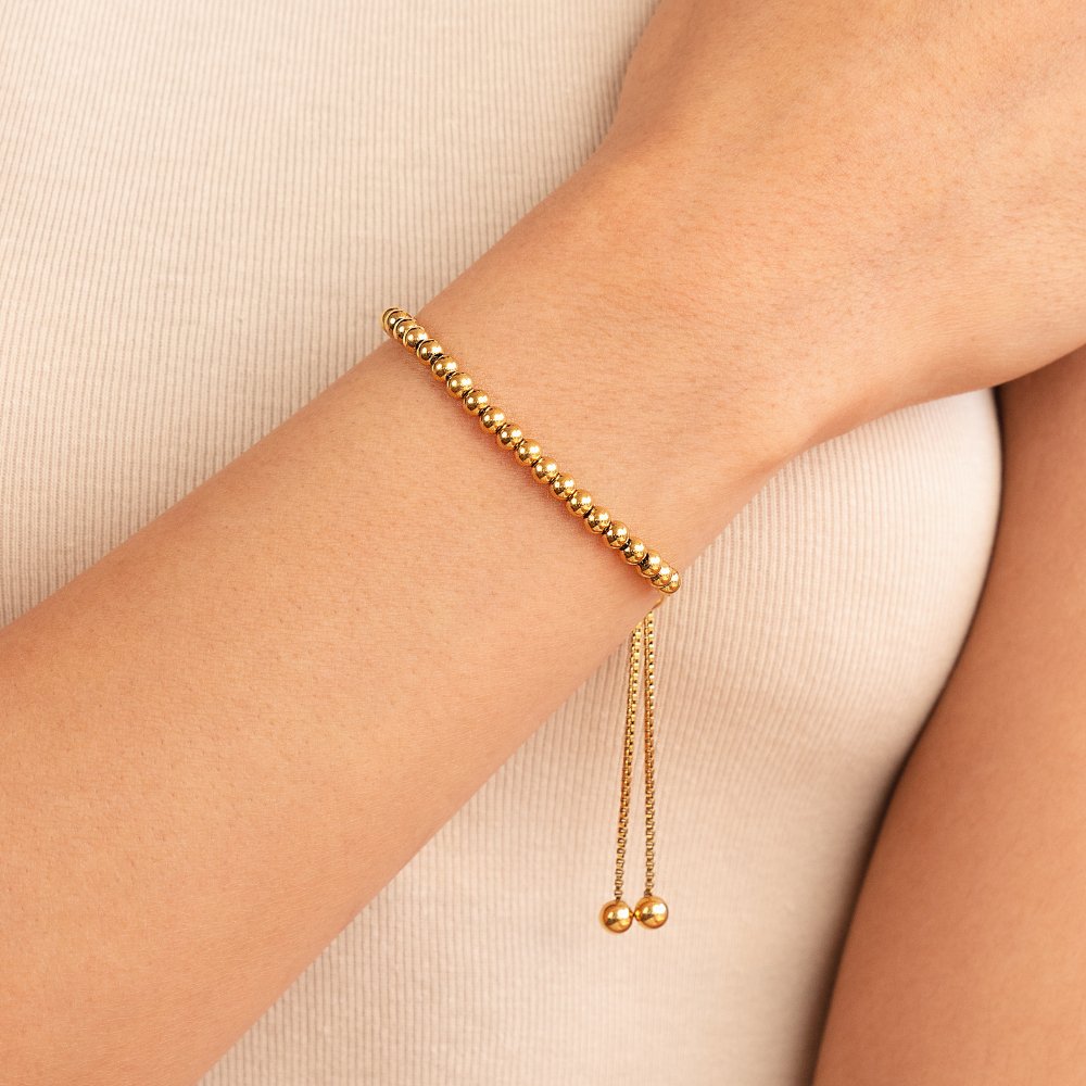 Nila – Vergoldetes Armband mit Perlen
