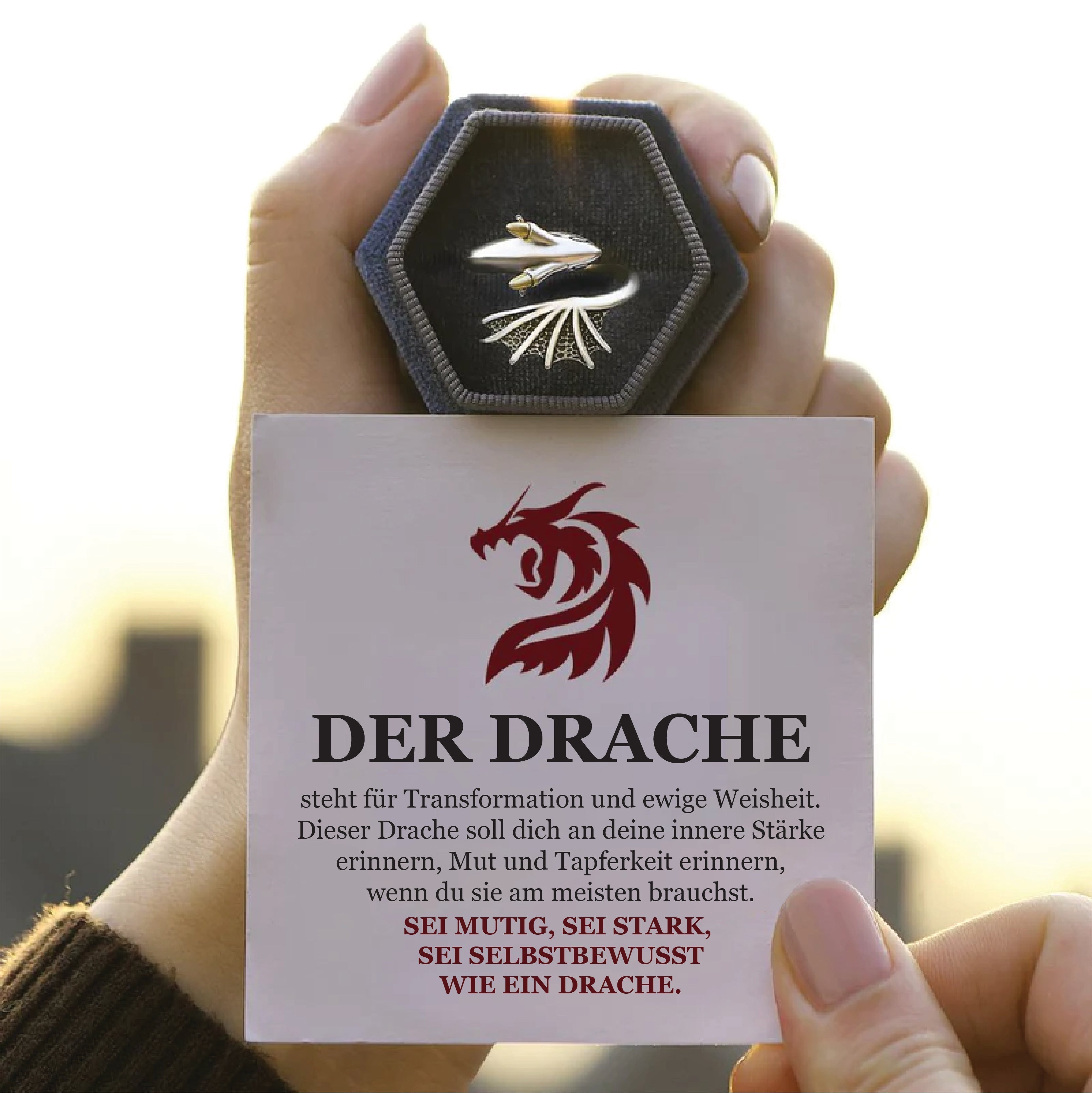 Verstellbarer Drachenring – Sei mutig, stark & selbstbewusst
