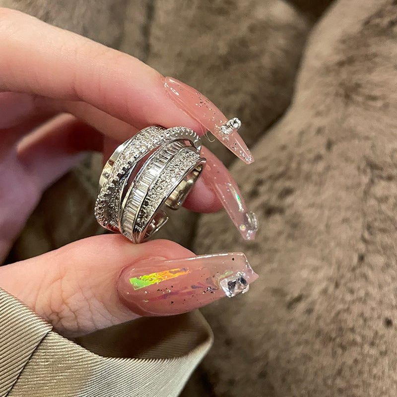 Zirkon Vintage Kreuzschliff Ring
