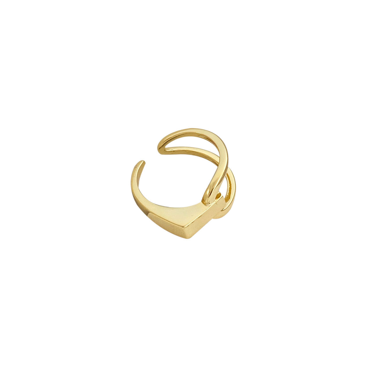 Asymmetrischer verstellbarer Ring aus Sterling Silber