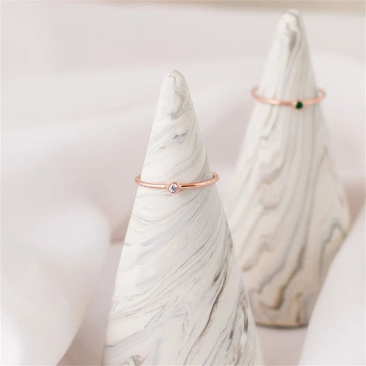 Amelia Geburtsstein Stapler Ring