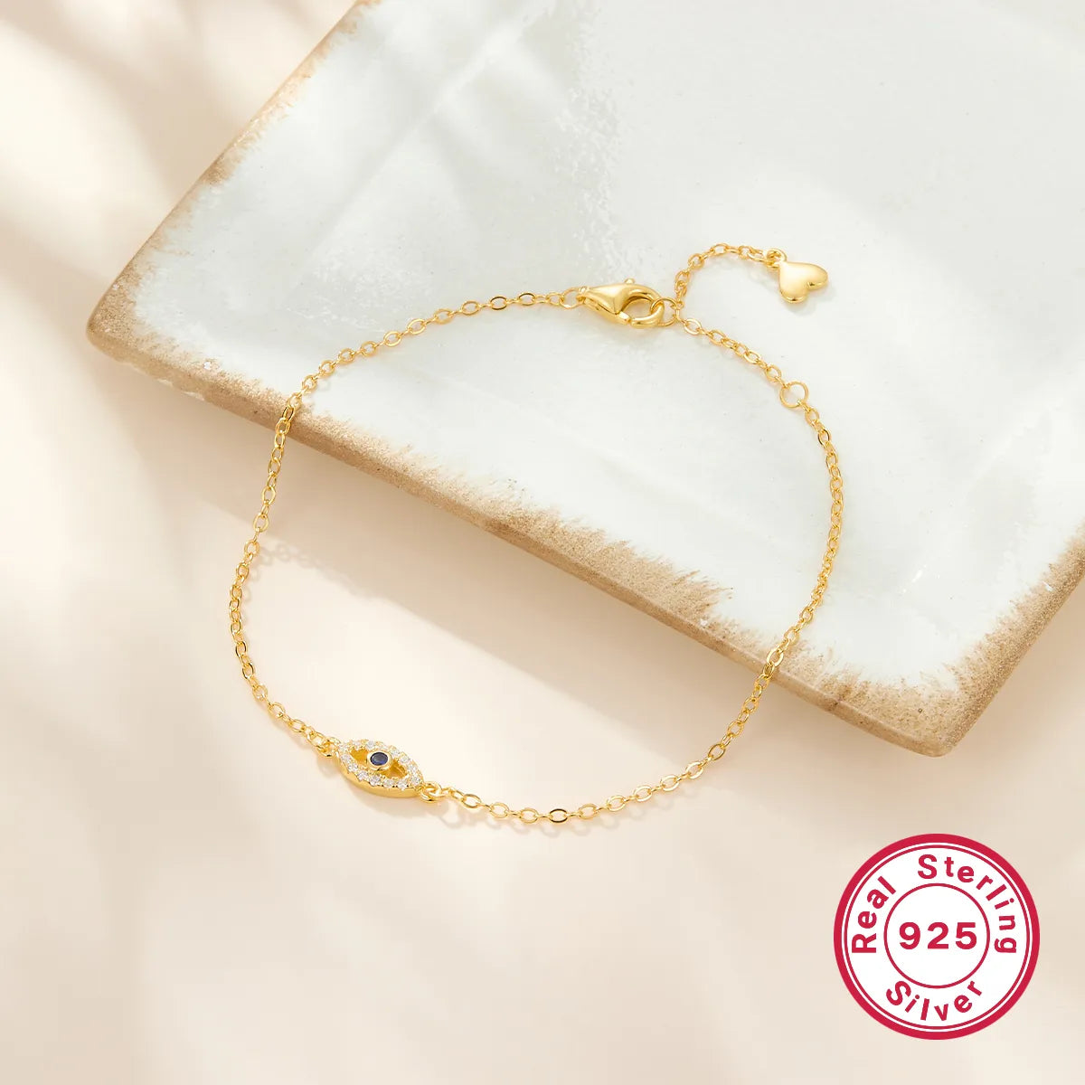 Rhoda Evil Eye Armband - Gold - Silber und Rhodium plattiert