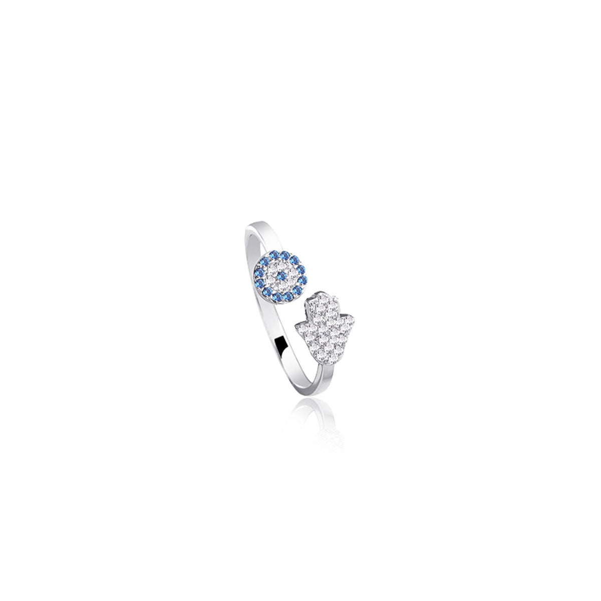 Belinda Hamsa Ring in Rose Gold - 925 Sterling Silber