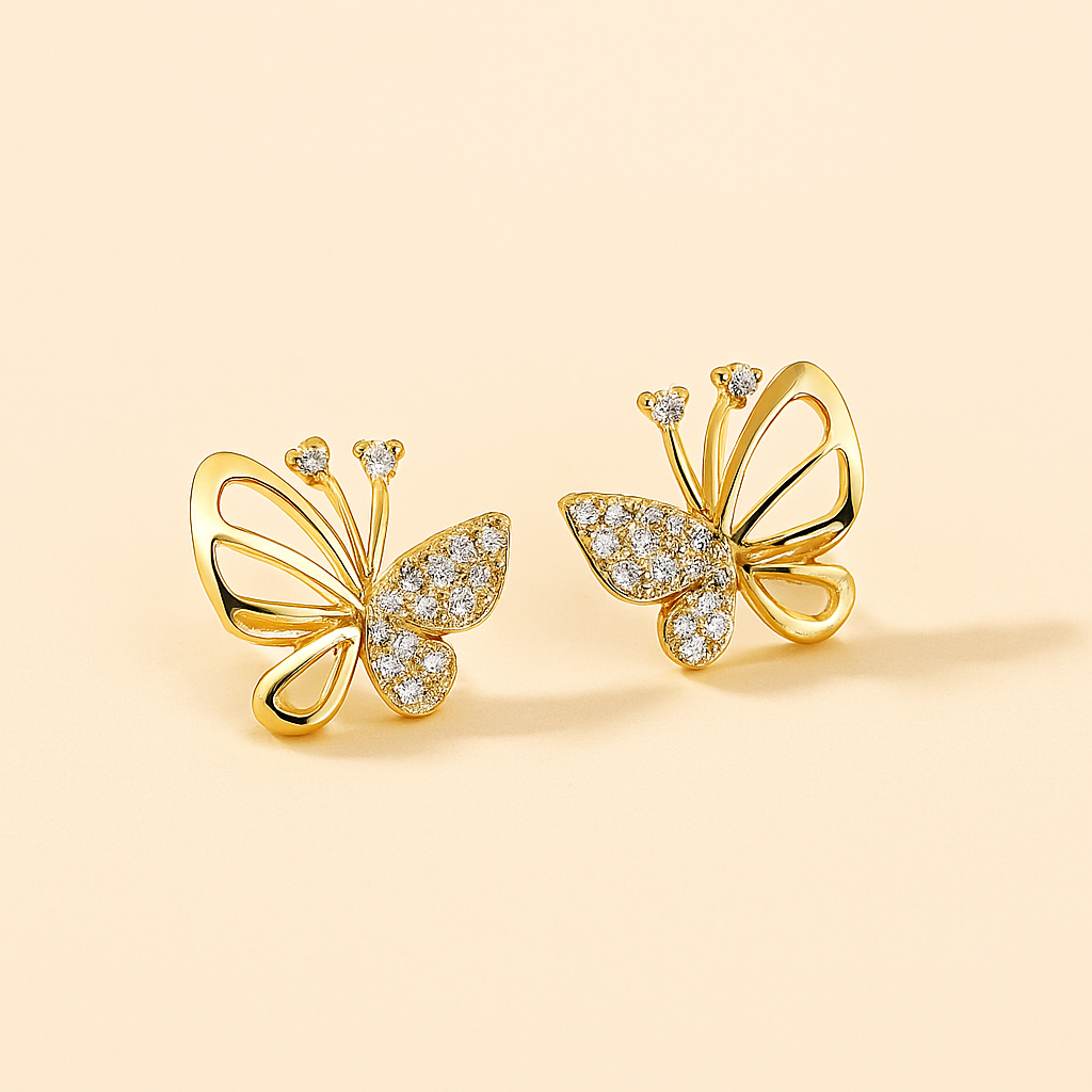 Exquisite Schmetterlingsohrringe - einfach und schick