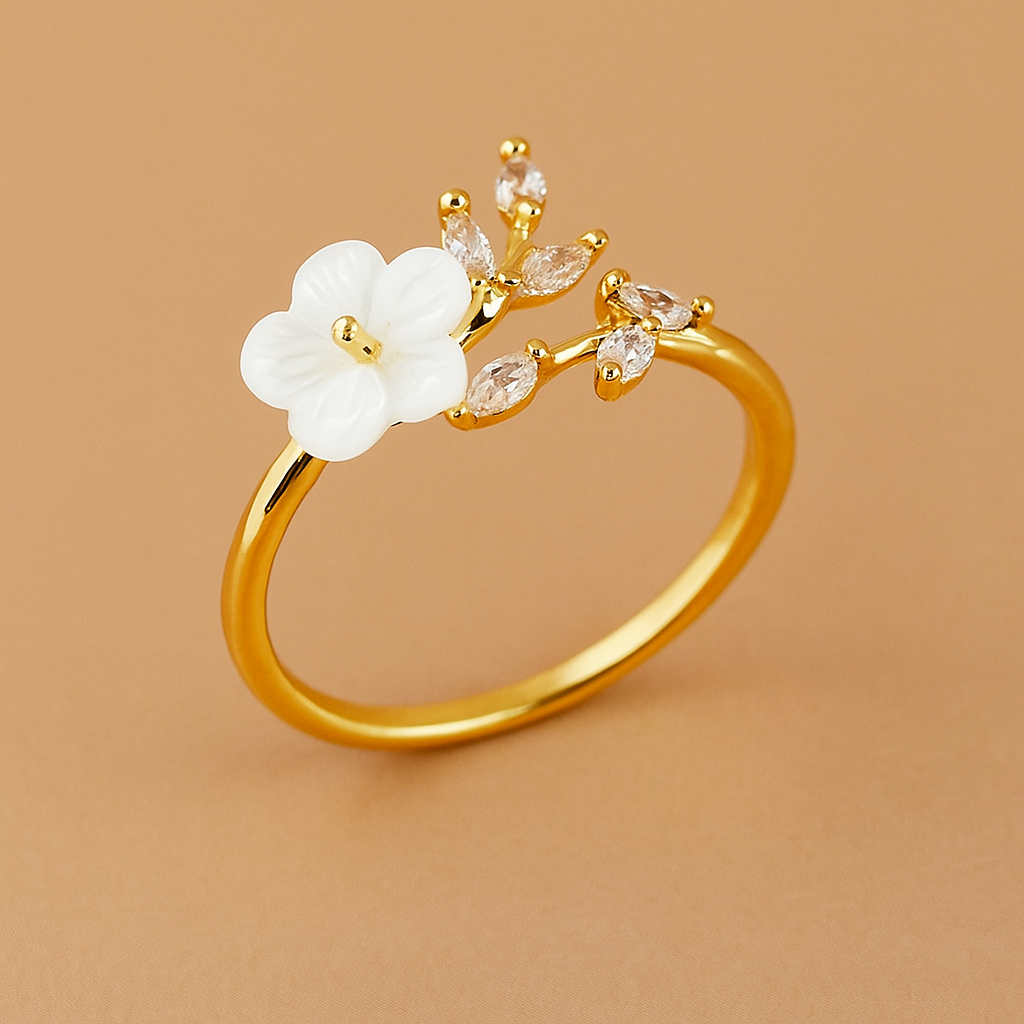 Lili Flower Petal Ring - Stilvoller Partyschmuck für Frauen