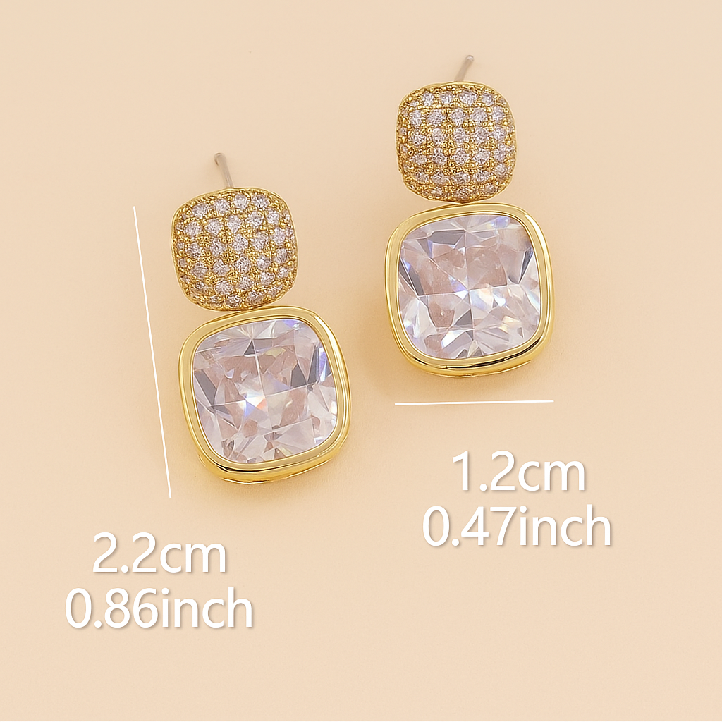 Vera Bling Anhänger Ohrringe - Strass-Schmuck