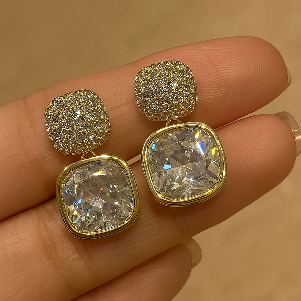 Vera Bling Anhänger Ohrringe - Strass-Schmuck