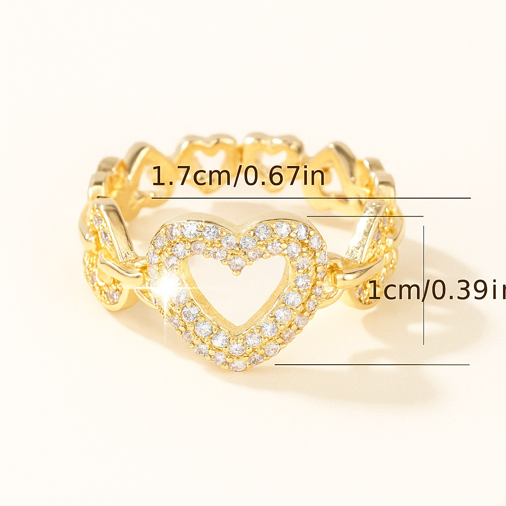 Gedurfde Hard Statement Ring - Fonkelende Synthetische Zirkonia