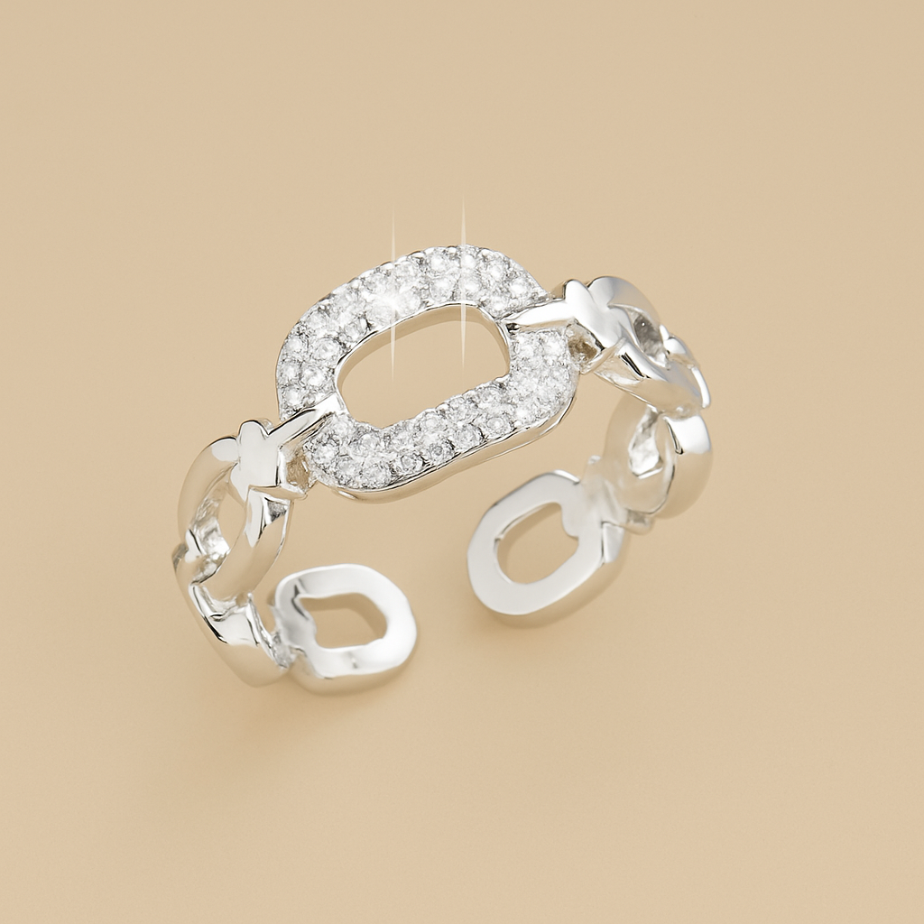 Schicker hohler Zirkonia-Ring - minimalistischer Stil für Mädchen