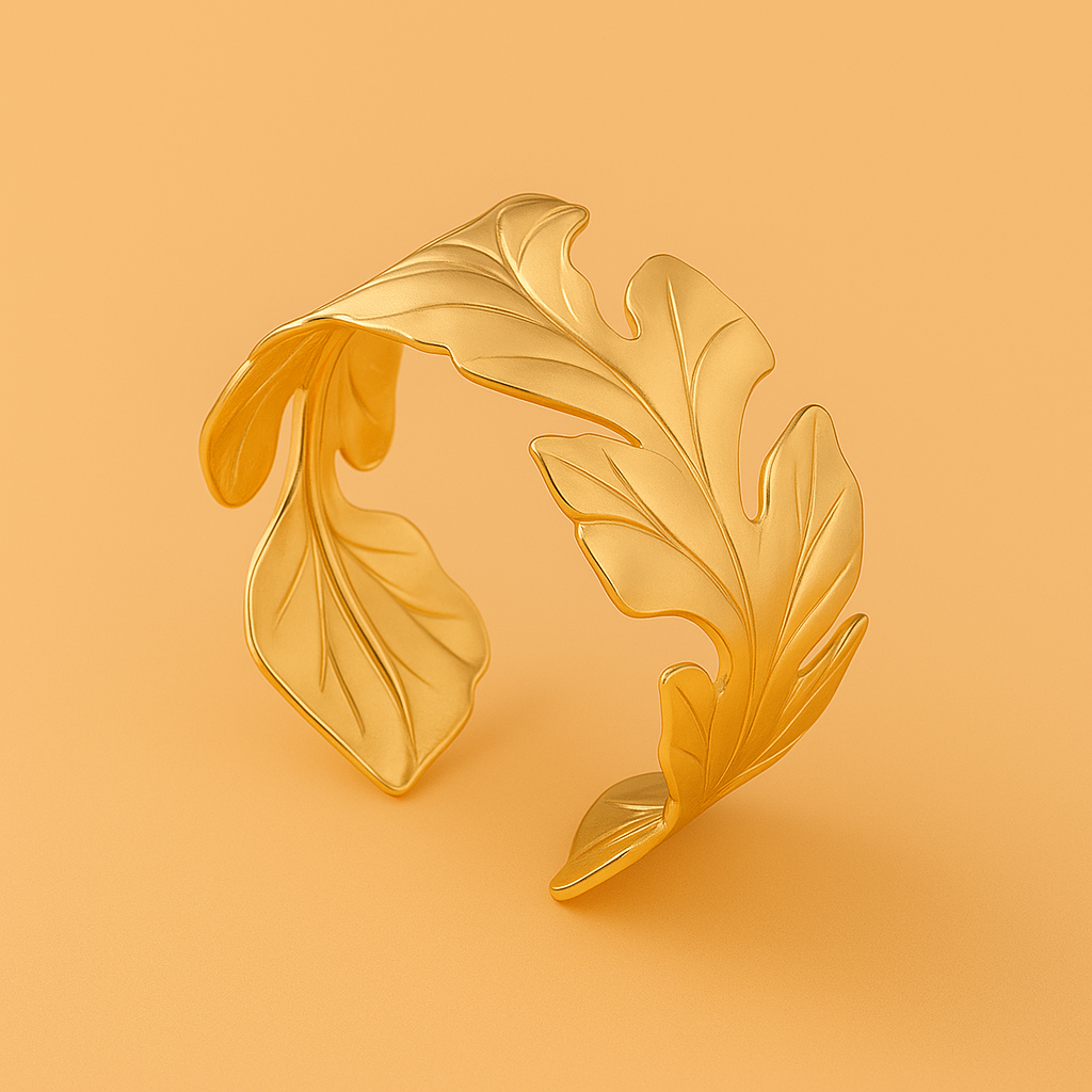 Damenarmband mit Blattgold - Schickes Accessoire für jeden Tag
